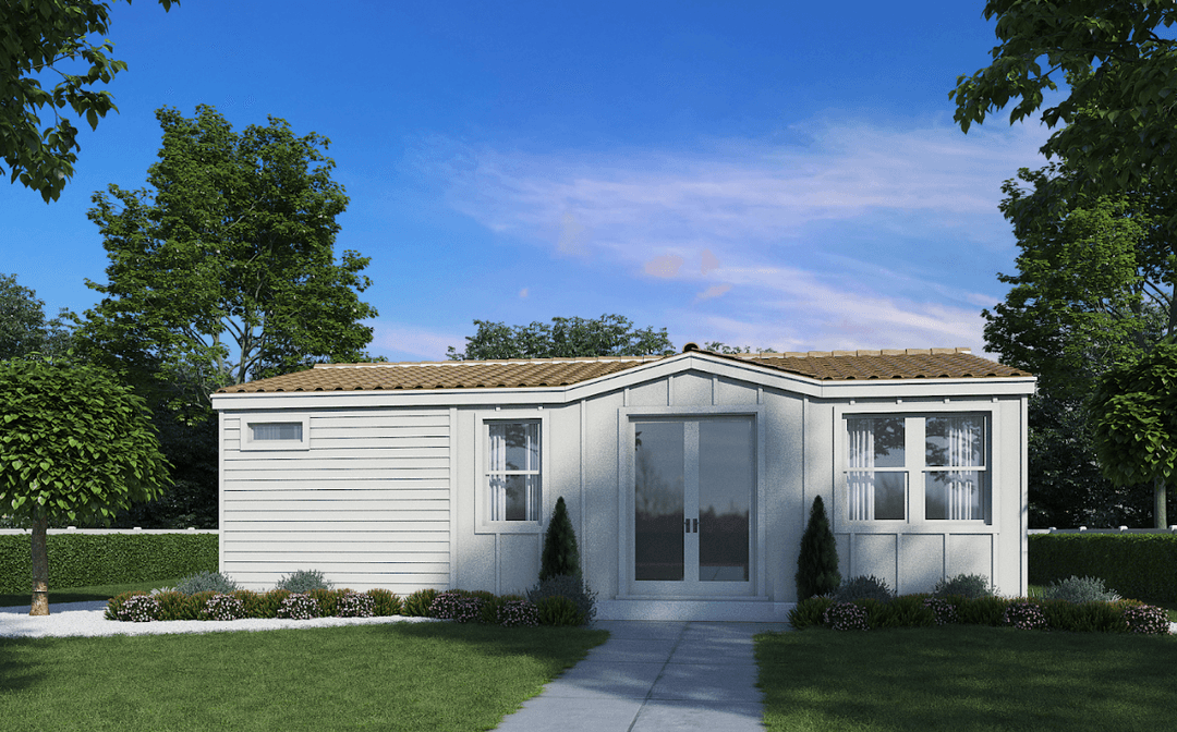 The claremont - 2 bath elevation, hero, and exterior home features