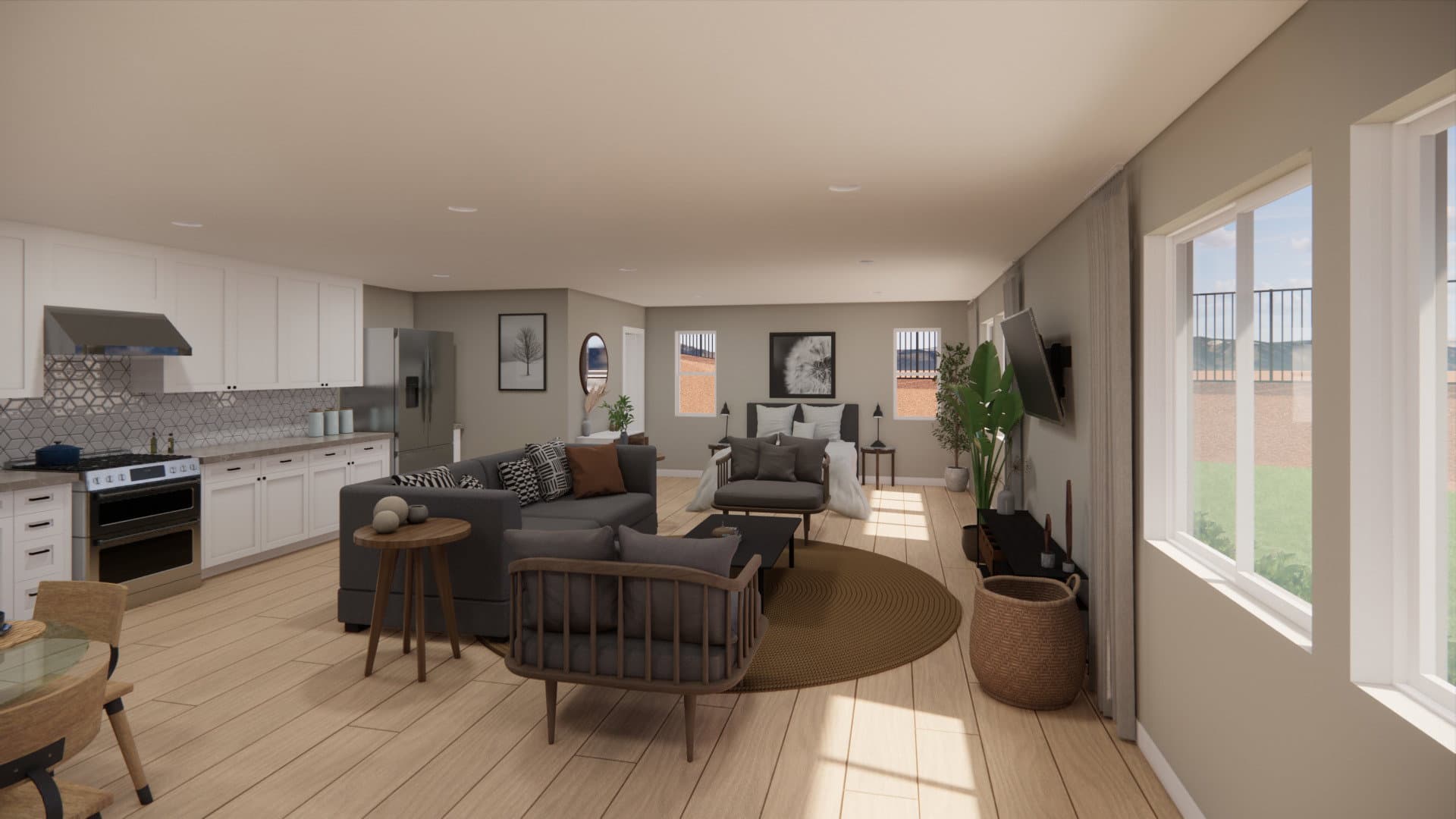 The communal  home features