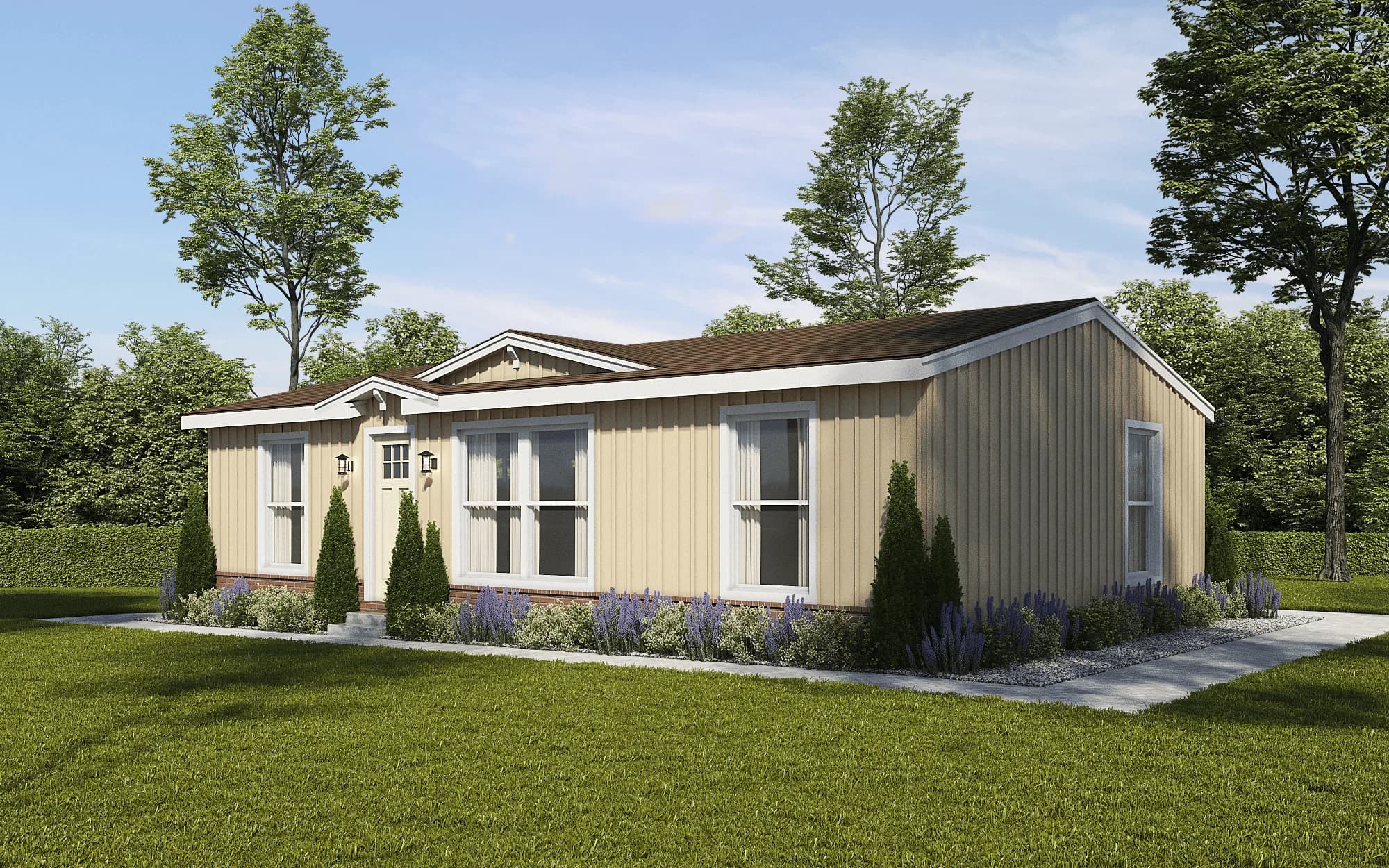 Huntington elevation home features