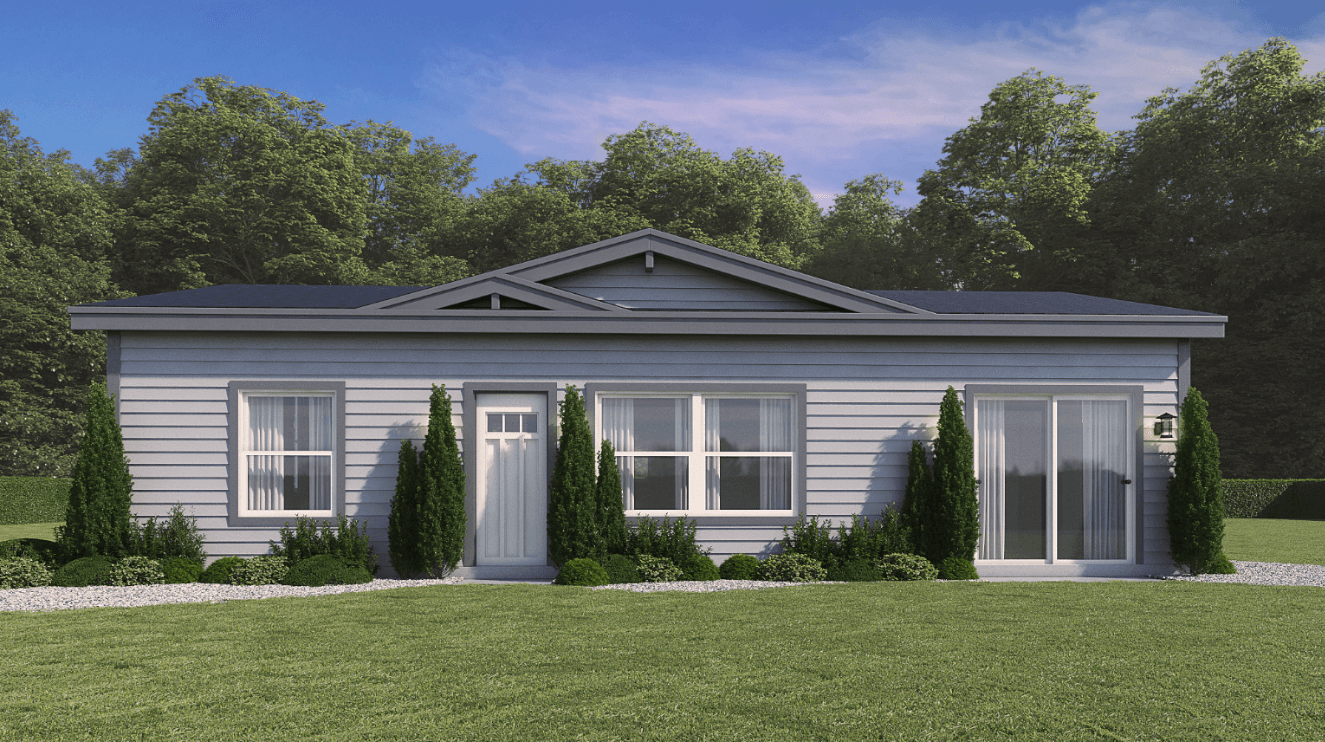 Huntington hero, elevation, and exterior home features