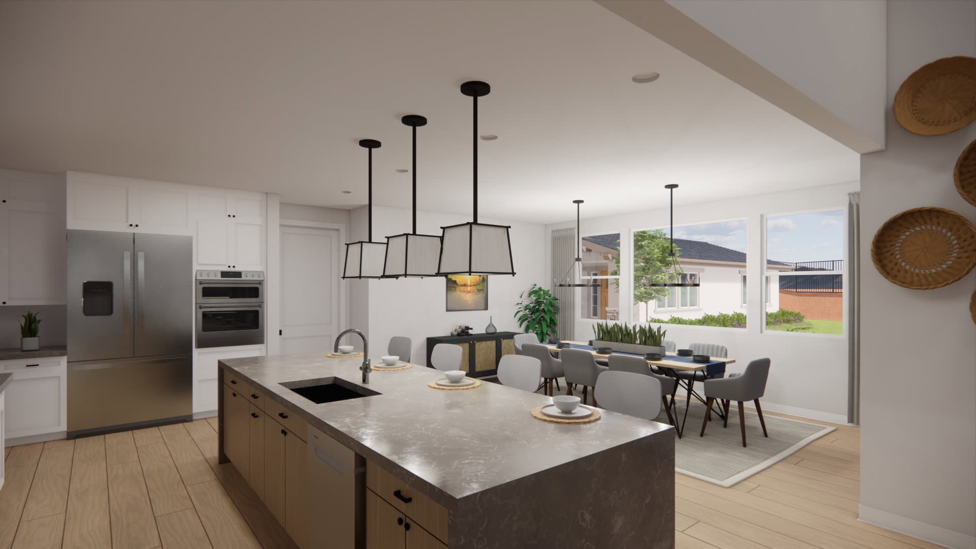 The communal  home features