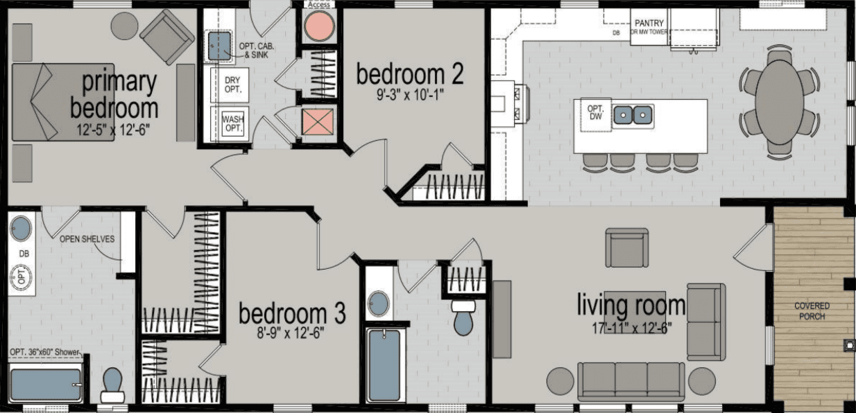 Harbor cove floor plan home features