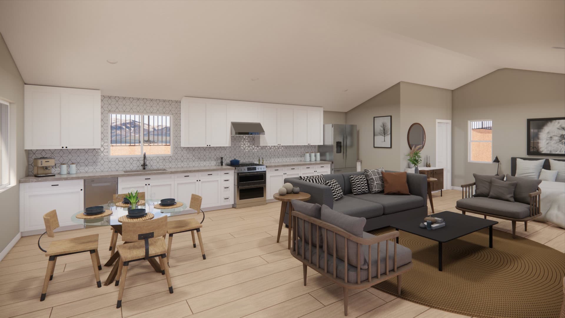 The communal  home features