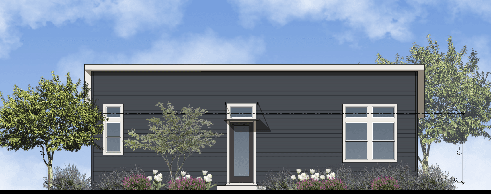 The berkeley hero, elevation, and exterior home features