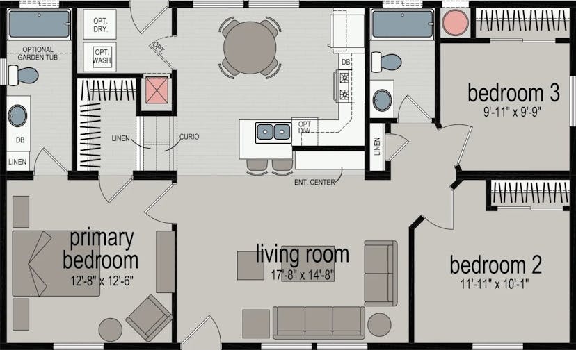 Huntington floor plan home features