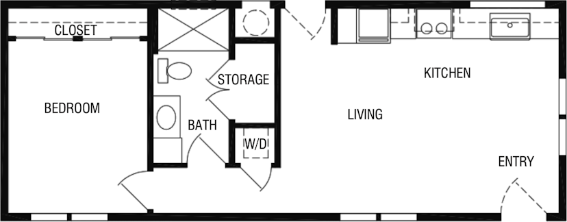 The piedmont (34') floor plan cropped home features