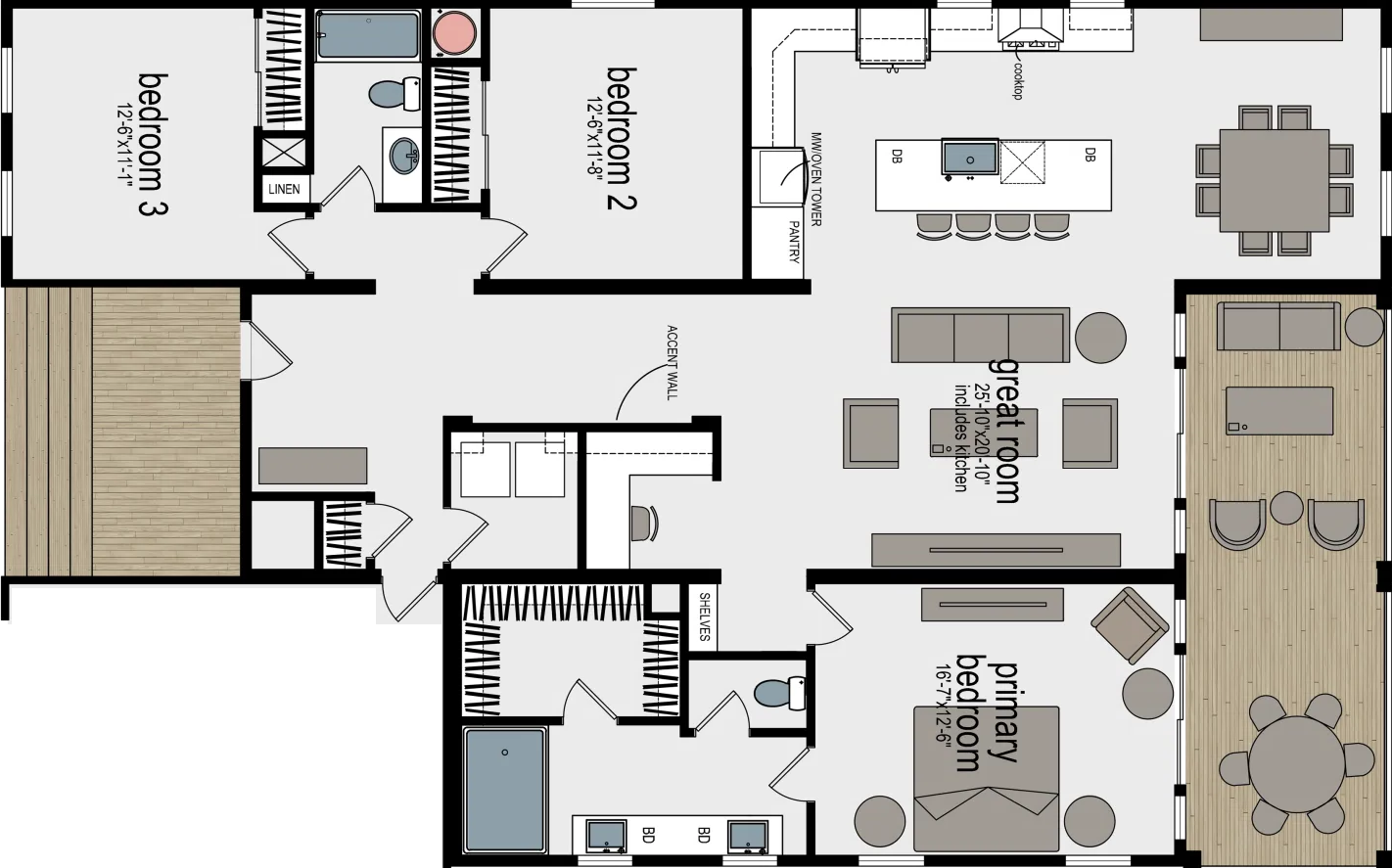Mammoth park floor plan home features